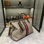 Gucci Savoy Medium Duffle Bag Beige And Dark Brown 48Cm 834469 FAEOI 9746 - Image 4