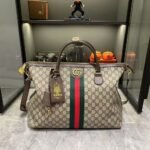 Gucci Savoy Medium Duffle Bag Beige And Dark Brown 48Cm 834469 FAEOI 9746 - Image 2