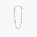 Chanel Pearl Necklace with Interlocking CC Logos Charms