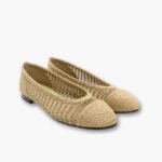 Chanel Ballet Flats Raffia Beige G46352 B19806 NAFBC