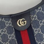 Super Vip 1:1 – Gucci Giglio Large Tote Bag Blue And White GG Denim 60Cm 853971 FAFFQ 8864 - Image 7