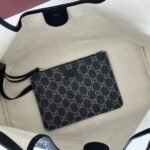 Super Vip 1:1 – Gucci Giglio Large Tote Bag Blue And White GG Denim 60Cm 853971 FAFFQ 8864 - Image 6