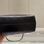 Chanel Shopping Bag Gold Tone Metal Beige And Black 36Cm AS5657 B20827 U1536 - Image 6