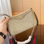 Gucci Ophidia Small Handbag Beige And White 25cm 735145 UULBG 9683 - Image 4