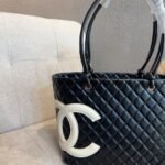 Chanel Cambon Line Medium Tote Bag In Black 28cm - Image 6