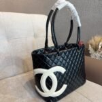 Chanel Cambon Line Medium Tote Bag In Black 28cm - Image 3