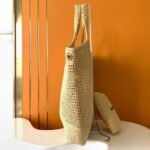 Super Vip 1:1 – Saint Laurent Icare In Raffia Natural 37cm 772191GAAEK2063 - Image 3