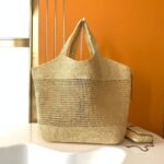 Super Vip 1:1 – Saint Laurent Icare In Raffia Natural 37cm 772191GAAEK2063 - Image 4
