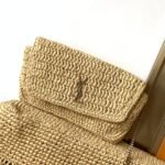 Super Vip 1:1 – Saint Laurent Icare In Raffia Natural 37cm 772191GAAEK2063 - Image 6
