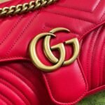 Gucci GG Marmont Matelassé Medium Bag Red 26Cm 443496 AABZC 6832 - Image 9