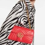 Gucci GG Marmont Matelassé Medium Bag Red 26Cm 443496 AABZC 6832 - Image 10