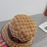 Gucci Canvas Bucket Hat With Double G Brown 576587 4HG62 2564 - Image 5