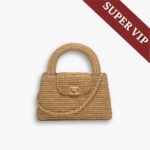 Super Vip 1:1 – Chanel Mini Shopping Bag Braided Raffia And Gold Tone Dark Beige 19Cm AS4416 B22677 U5552