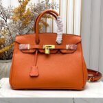 Hermes Birkin 25 Bag Togo Orange 25cm - Image 2