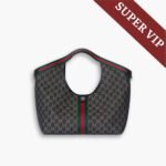 Super Vip 1:1 – Gucci Giglio Large Tote Bag GG Denim Black and White 60Cm 853971 FAFYU 1155