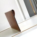 Valentino Garavani Rockstud Raffia Clutch Bag Brown - Image 8