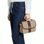 Gucci Ophidia Medium Top Handle Bag Beige And Brown 24Cm 836842 FAE0J 9867 - Image 4