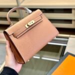 Hermes Kelly Mini Epsom Handbag Brown 19cm - Image 2