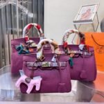 Hermes Birkin Togo Handbag Purple 35cm - Image 2