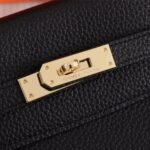 Hermes Kelly Togo Handbag Black 25cm - Image 2