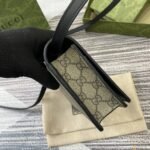 [SUPER VIP 1:1] – Gucci GG Emblem Super Mini Shoulder Bag Black 20cm 820688 FAD6L 9741 - Image 4