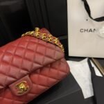 Chanel Classic Handbag Gradient Leather Brown 25cm A01112 B16859 NY562 - Image 6