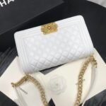 Chanel Boy Medium Handbag White 25cm - Image 5