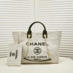 Chanel Deauville Large Tote Shopping Bag 37cm - Image 3