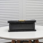 Chanel Boy Chevron Medium Handbag Black In Gold 25cm - Image 4