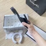 Chanel Bow Embellished Slides In Black - Image 6