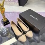 Chanel Ballet Flats Raffia Black G46352 B19806 NAFBB - Image 4