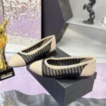 Chanel Ballet Flats Raffia Black G46352 B19806 NAFBB - Image 3