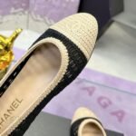 Chanel Ballet Flats Raffia Black G46352 B19806 NAFBB - Image 5