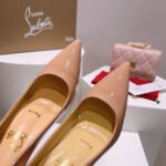 Christian Louboutin Kate 100 Pump Patent Blush Beige 3191411PK20 - Image 9