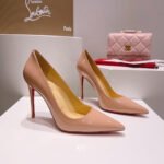 Christian Louboutin Kate 100 Pump Patent Blush Beige 3191411PK20 - Image 8