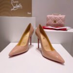 Christian Louboutin Kate 100 Pump Patent Blush Beige 3191411PK20 - Image 6