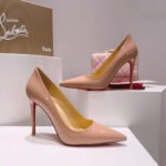 Christian Louboutin Kate 100 Pump Patent Blush Beige 3191411PK20 - Image 3