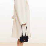 Chanel Clutch With Leather Strap Grained Shiny And Gold Tone Black 17cm - Image 9