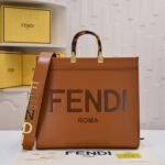 Super Vip 1:1 – Fendi Sunshine Large Bag Shopper Brown Leather 40cm 8BH372ABVLF0PWZ - Image 2