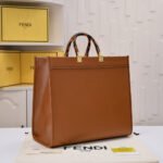 Super Vip 1:1 – Fendi Sunshine Large Bag Shopper Brown Leather 40cm 8BH372ABVLF0PWZ - Image 3