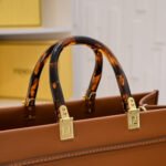 Super Vip 1:1 – Fendi Sunshine Large Bag Shopper Brown Leather 40cm 8BH372ABVLF0PWZ - Image 5