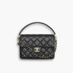Chanel Small Flap Bag With Handle Black 20cm AS5166 B18184 94305