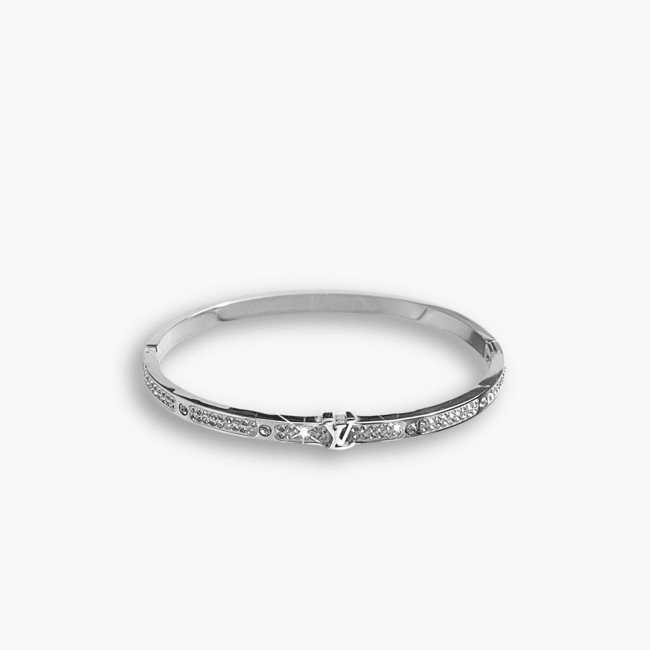 ELG_LVBR1012 Louis Vuitton Empreinte Bangle White Gold Tone Q95641 - Image 1