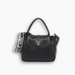 Prada Small Leather Handbag Black 23cm 1BC145 2DKV F0002 V 3OO