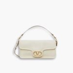 Valentino Garavani Vlogo 1960 Nappa Leather Shoulder Bag White 28cm