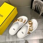 Fendi Fendigraphy Slides White - Image 4