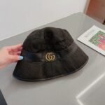 Gucci Canvas Bucket Hat With Double G Black 576587 4HG53 1060 - Image 3