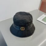 Gucci Canvas Bucket Hat With Double G Black 576587 4HG53 1060 - Image 4