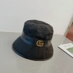 Gucci Canvas Bucket Hat With Double G Black 576587 4HG53 1060 - Image 6
