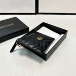 Gucci GG Marmont Card Holders Black 10cm - Image 2
